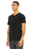 Bella+Canvas 3415C Unisex V-Neck Tri-Blend T-Shirt | Solid Black Triblend