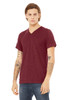 Bella+Canvas 3415C Unisex V-Neck Tri-Blend T-Shirt | Maroon Triblend