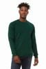 Bella+Canvas 3901 Unisex Fleece Raglan Crewneck Sweatshirt | Forest