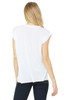 Bella+Canvas 8804 Women's Flowy Muscle T-Shirt with Rolled Cuff | White