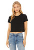 Bella+Canvas 8882 Women's Flowy Cropped T-shirt | Black