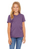 Bella+Canvas 3001YCV Youth CVC Jersey T-Shirt | Heather Team Purple