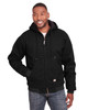 Berne HJ375 Highland Washed Cotton Duck Hooded Jacket | Black