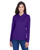 Core365 78192 Ladies' Performance Long-Sleeve Pique Polo Shirt | Campus Purple