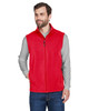 Core365 CE701 Men's Cruise Two-Layer Fleece Bonded Soft Shell Vest | Classic Red