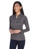 Core365 CE401W Ladies' Kinetic Performance Quarter-Zip Shirt | Carbon/ Black