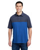 Core365 CE112C Men's Fusion ChromaSoft Colorblock Polo Shirt | True Royal/ Classic Navy Heather