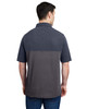 Core365 CE112C Men's Fusion ChromaSoft Colorblock Polo Shirt | Carbon/ Classic Navy Heather