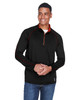 North End 88187 Half-Zip Performance Long-Sleeve Top Sweater | Black/ Classic Red