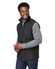 North End NE714 Men's Aura Sweater Fleece Vest | Black/ Black