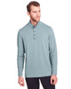 North End NE400 Men's Jaq Snap-Up Stretch Performance Pullover Long Sleeve Shirt | Opal Blue