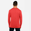 Next Level  6071 Men's Triblend Long-Sleeve Crewneck Shirt | Vintage Red