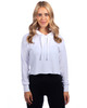 Next Level 9384 Ladies' Cropped Pullover Hooded Sweatshirt | White