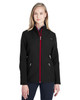 Spyder 187337 Ladies' Transport Softshell Jacket | Black/ Red