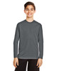 Team365 TT11YL Youth Zone Performance Long Sleeve T-shirt | Sport Graphite