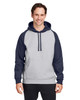 Team 365 TT96CB Unisex Zone HydroSport  Heavyweight Hoodie | Athletic Heather/ Sport Dark Navy