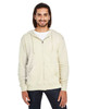 Threadfast 321Z Unisex Triblend French Terry Full-Zip Sweater | Cream