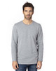 Threadfast 100LS Unisex Ultimate Long-Sleeve T-Shirt | Heather Grey