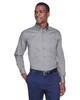 Harriton M500T Tall Easy Blend™ Long-Sleeve Twill Shirt with Stain-Release | Dark Grey