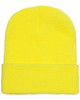 Yupoong 1501 Adult Cuffed Knit Toque | Safety Yellow