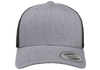 Yupoong 6606 Adult Retro Trucker Cap | Heather Grey/ Black