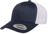 Yupoong 6606 Adult Retro Trucker Cap | Navy/White