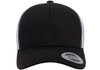 Yupoong 6606 Adult Retro Trucker Cap | Black/White