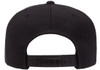 Yupoong  YP5089 Adult 5-Panel Structured Flat Visor Classic Snapback Cap | Black