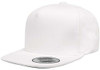 Yupoong  Y6007 Adult 5-Panel Cotton Twill Snapback Cap | White