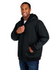 Harriton M722T Men's Tall ClimaBloc® Heavyweight Hooded Full-Zip Jacket | Black