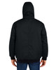 Harriton M722T Men's Tall ClimaBloc® Heavyweight Hooded Full-Zip Jacket | Black