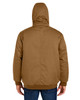 Harriton M722T Men's Tall ClimaBloc® Heavyweight Hooded Full-Zip Jacket | Duck Brown