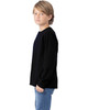 Next Level Apparel 3311NL Youth Cotton Long Sleeve T-Shirt | Black