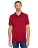 Harriton M205 Men's Valiant Cotton Snag Protect Polo Shirt | Red