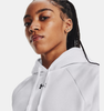 Under Armour 1379500 Ladies' Rival Fleece Hooded Sweatshirt | White/Black