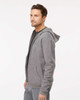 M&O 3331 Unisex Zipper Fleece Hoodie | Heather Grey