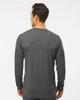 M&O 3520 Men's Poly-Blend Long Sleeve Tee | Heather Charcoal