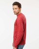 M&O 3520 Men's Poly-Blend Long Sleeve Tee | Heather Red