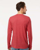 M&O 3520 Men's Poly-Blend Long Sleeve Tee | Heather Red