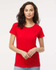 4810 M&O Ladies Gold Soft Touch T-shirt | Deep Red