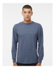 4820 M&O Adult Gold Soft Touch Long Sleeve T-shirt | Heather Navy
