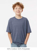 4850 M&O Youth Gold Soft Touch T-shirt | Heather Navy