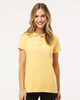 M&O 7600 Ladies Ring Spun Short Sleeve Sport Shirt | Pale Yellow