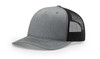 Richardson 112FP  Trucker Cap | Heather Grey/ Black