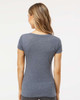 M&O 3542 Women's Fine Blend V-Neck T-shirt | Heather Navy