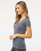 M&O 3542 Women's Fine Blend V-Neck T-shirt | Heather Navy