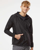 Independent Trading Co. EXP54LWP Unisex Lightweight Quarter-Zip Windbreaker Pullover Jacket | Black