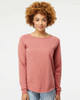 Independent Trading Co. PRM2000 Women's California Wave Wash Crewneck Sweatshirt | Dusty Rose