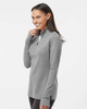Adidas A555 Women's 3-Stripes Quarter-Zip Sweater | Grey Three Melange