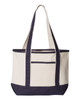 Q125800 Q-Tees 20L Small Deluxe Tote | Natural/ Navy
